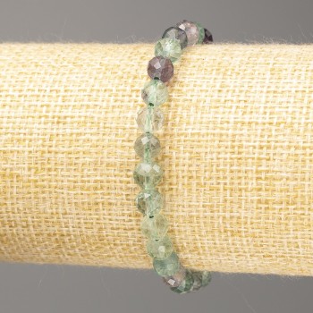 Armband aus Fluorit, facettierte Kugeln, Ø 6 mm, Länge ca. 18 cm (Elastikband)