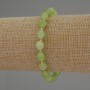 Armband aus Chrysoprase Olivin – facettierte Körner, Durchmesser 8×6 mm ±, 3 mm Glasperlen ±, Länge 18 cm Stretch