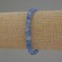 Armband aus facettiertem Aquamarin, Würfel-Form, Durchmesser ca. 5 mm, Länge 18 cm, Stretch