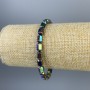 Hämatit-Armband, sechseckige Perlen, mehrfarbig, Durchmesser 8×5 mm, Länge 18 cm, Stretcharmband