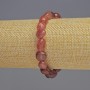 Armband aus Erdbeerquarz, geglättete Perlen, Durchmesser 8×9×6 mm ±, Länge 18 cm ±, Stretch