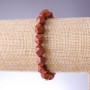 Armband Aventurin (synthetisch) 'Goldener Sand' facettiert, Durchmesser 8x10 mm
