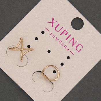 Doppeltes Kaf Xuping Vergoldung 18K 8×7 mm +