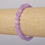 Armband Lavendel-Amethyst Naturstein, facettierte Würfel, Durchmesser ca. 8 mm, Länge ca. 18 cm (Elastik)