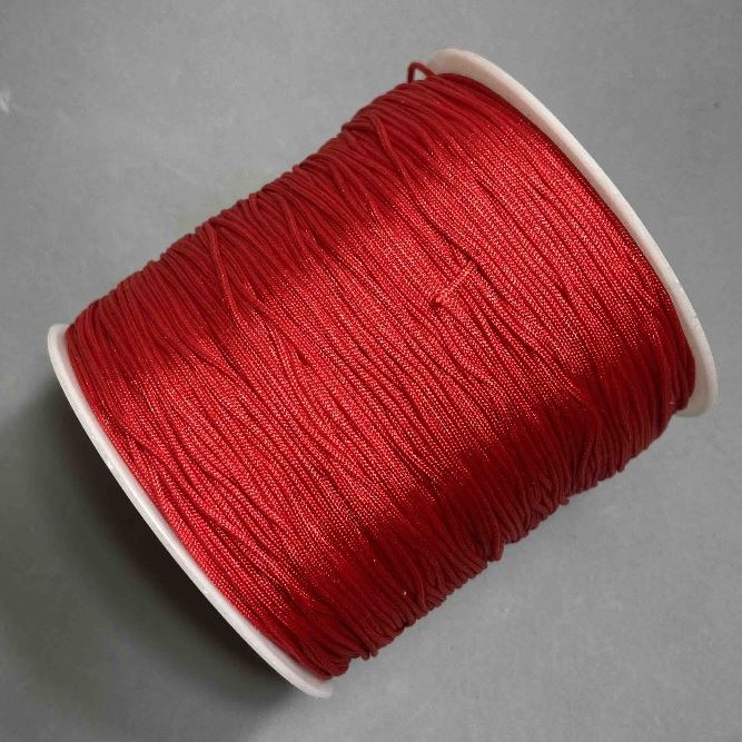 Schmuckzubehör – Shamballa-Faden, rote Spule, Länge 100 m, Durchmesser 0,8 mm