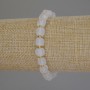 Armband aus weißem Quarz, facettierter Würfel