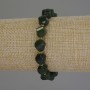 Armband Chrysopras, facettierte Rhombusform, Maße 10×8 mm, 3 mm Glasperlen, Länge 18 cm (elastisch)