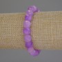 Armband Lavendel-Amethyst facettierter Würfel, Durchmesser 8,5 mm, Länge ca. 18 cm, Elastikband