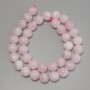 Perlen aus madagassischem Rosenquarz, glatte Kugeln, Durchmesser 10,5 mm + -, Länge 39 cm +