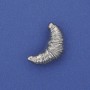 Brosche Croissant silberfarbenes Metall 24×13 mm+