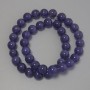 Violette Katzenaugen-Perlen, synthetischer Stein, glatte Kugel, Durchmesser 8 mm, +- auf der Schnur, Länge ca. 36 cm+