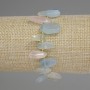 Armband mit Morganit facettierten Rondellen-Perlen Matelik, 11-15×6-8 mm ±, Länge ca. 18 cm, Stretch