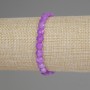 Armband aus Lavendel-Amethyst, facettierte Münzperle, Durchmesser ca. 6 mm, Länge ca. 18 cm, Elastikband