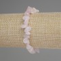 Armband aus Rosenquarz-Chips, Durchmesser 6–9 × 3–5 mm, Länge 18 cm ± Elastikarmband