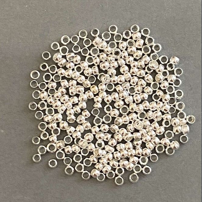 Crimpperlen 2,5 mm, Silber, Verpackung 200 g