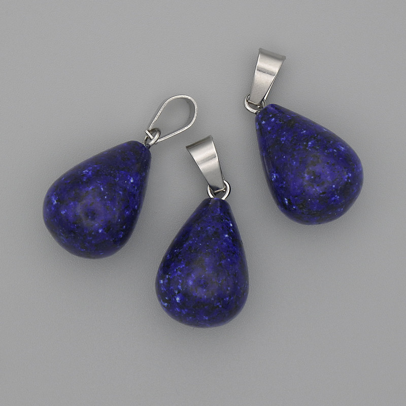 Anhänger Tropfen Lazurit 19×13 mm, Länge ca. 29 mm