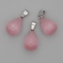 Katzenauge-Tropfen-Anhänger Rosafarbene 19×13 mm ±, Länge 29 mm ±