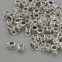 Anhängeröse – silberfarben, Maße 4,5 × 7,5 mm, Bohrung ca. 3 mm, Verpackung 20 g (ca. 60 Stück)