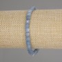 Armband aus facettiertem Aquamarin, Kubusform 5×5 mm, Länge ca. 18 cm, elastisch