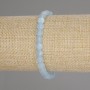 Aquamarin-Münzperlenarmband, facettiert, Durchmesser ca. 6 mm, Länge ca. 18 cm, Stretcharmband
