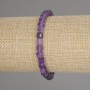 Armband aus facettiertem Amethyst, Würfel 5×5 mm, Länge ca. 18 cm, elastisch