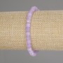 Armband aus lavendelfarbigem Amethyst, facettierte Würfel, Kantenlänge ca. 5 × 5 mm, Länge ca. 18 cm, elastisch