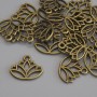 Lotus-Anhänger bronzefarben, Durchmesser ca. 14×16 mm, Verpackung 21 Stück