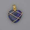Herz-Anhänger aus Lapislazuli im Geflecht 21 × 21 mm ±, Durchmesser 30 mm+