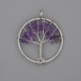 Anhänger „Baum des Glücks“ Amethyst, Durchmesser 30 mm+