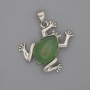 Anhänger Frosch Achat 29×28 mm ±, Länge 37 mm ±