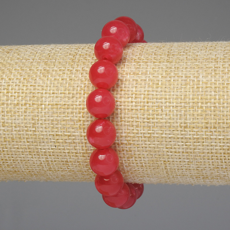 Armband Turmalin – glatte Kugeln 10 mm, Länge ca. 18 cm, Stretcharmband