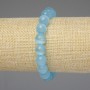 Blaues Katzenauge-Armband, glatte Kugeln 10 mm, Länge ca. 18 cm, Stretcharmband