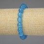 Armband Azurblaues Katzenauge – glatte Kugel 10 mm, Länge ca. 18 cm, Stretch