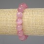 Armband Rosa Katzenauge, glatte Kugeln 12 mm, Länge ca. 18 cm, Stretch