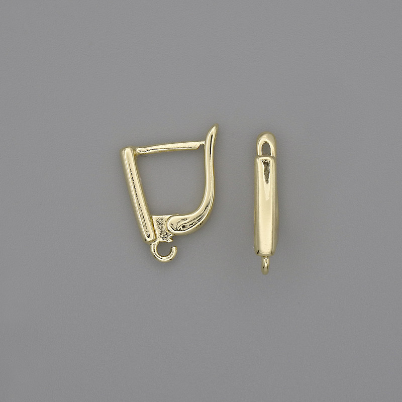 Ohrhaken für Ohrringe aus goldfarbenem Metall 15×3 mm+ – Paar