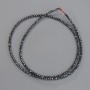 Hämatit-Perlen, facettierte Kugeln 2 mm ± auf der Schnur, Länge ca. 38 cm+