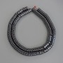 Hämatit Rondelle-Perlen 6×3 mm ± auf Schnur, Länge ca. 40 cm