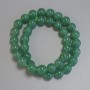 Jade-Perlen, glatte Kugeln, Durchmesser ca. 10 mm, Länge ca. 38 cm, auf einer Schnur