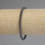 Hämatit-Armband, glatte Kugel 4 mm, Länge ca. 18 cm, Stretch-Basis