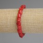 Korallenarmband, facettiert 9–14×9 mm, Länge ca. 18 cm, Stretcharmband