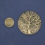 Brosche mit Magnet – Akzent Baum, 40 mm ± goldfarbenes Metall