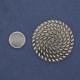 Magnetbrosche Akzent 40 mm ± silberfarbenes Metall