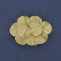 Brosche-Anhänger Akzent 36×26 mm ± goldfarbenes Metall