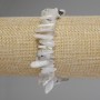 Armband aus Adular – Splitternadeln, Maße ca. 12–18 × 2–5 mm, Länge 18 cm Stretch