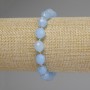 Aquamarin-Armband, facettierte Körner, Durchmesser 10×8 mm, Länge 18 cm, Stretch