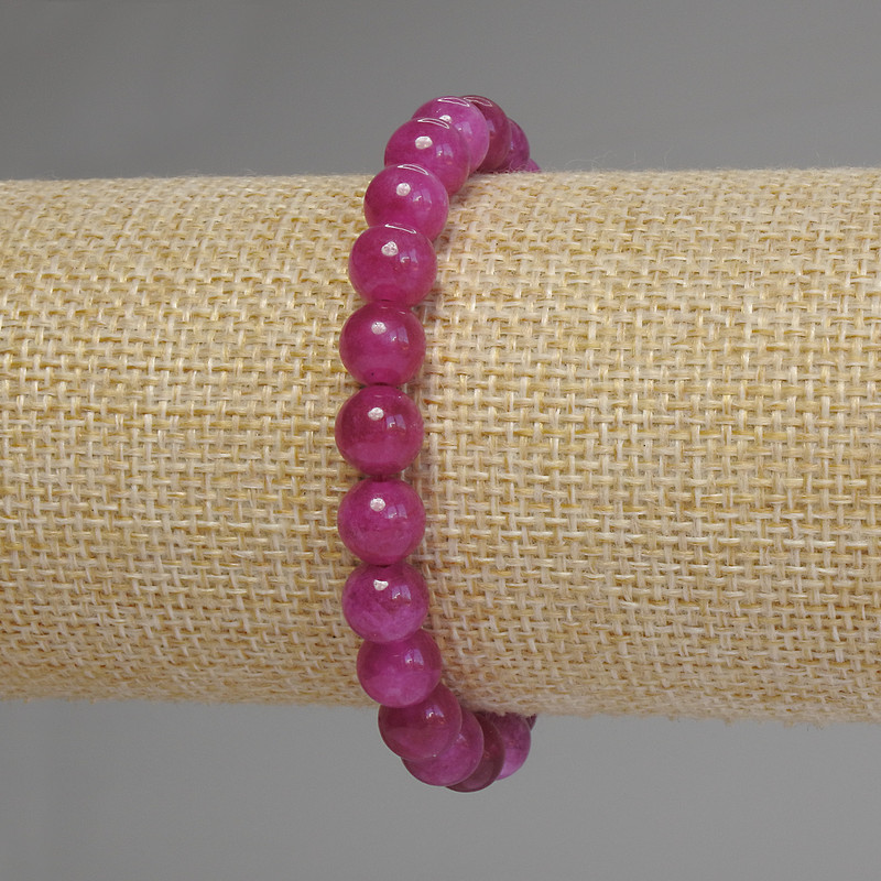 Turmalin-Armband – glatte Kugeln, Durchmesser ca. 8 mm, Länge 18 cm, Stretch-Armband