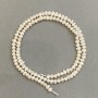 Perlen aus natürlichen Flussperlen, 3×4 mm, Länge ca. 35 cm, auf einer Schnur