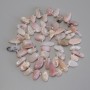 Rosenopal-Krümchen-Perlen, Schmetterlingsform, Durchmesser 10–15 × 6–7 mm, 5 mm±, Seed-Beads 3 mm±, Länge 39 cm±, auf der Schnur