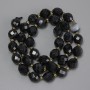 Achat-Körnerperlen, facettiert, Ø 10×8 mm, +- 3 mm Glasperlen, Länge ca. 39 cm, auf der Schnur