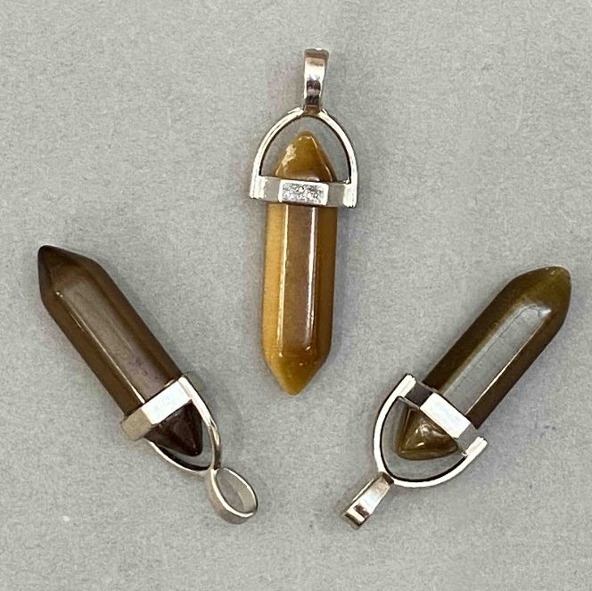 Anhänger Katzenauge sechseckiger Kristallkugel 8×31×41 mm+